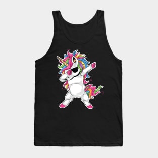 Dabbing Unicorn Rainbow Sungalsses Dab Cool Tank Top